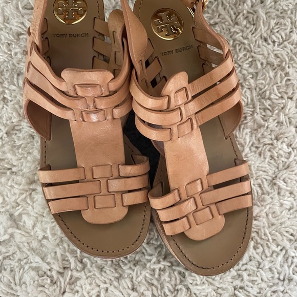 Tory Burch Light Brown Strappy Sandals - Picture 1 of 10